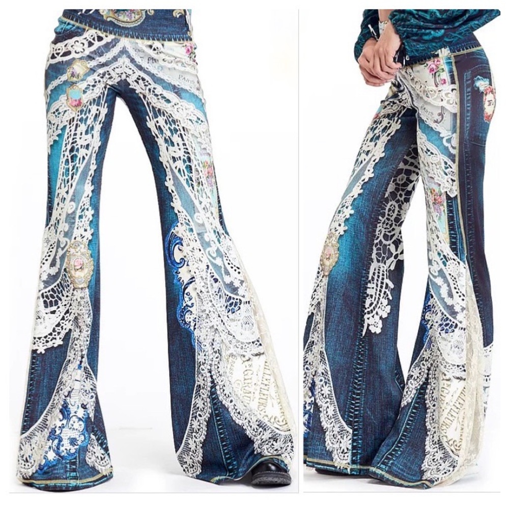 Antique Therapy Floats on Flares Comfort Pants - Picture 13 of 16